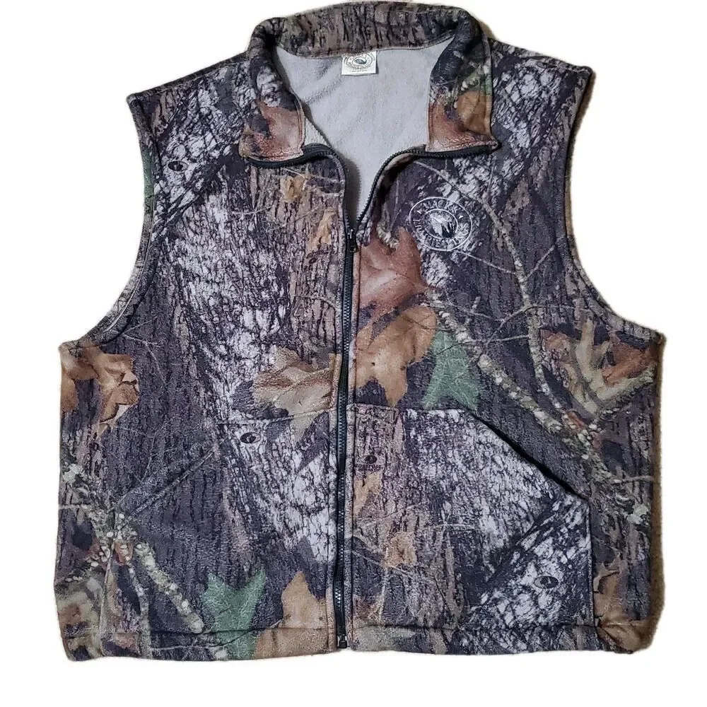 Macks Prairie Wings Mens Size XL Fleece Camo Vest - Picture 6 of 10